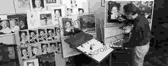 A Black And White Photo Of A Young Ed Ludbrook In His Studio, Surrounded By His Paintings. TidalWave Ed Ludbrook