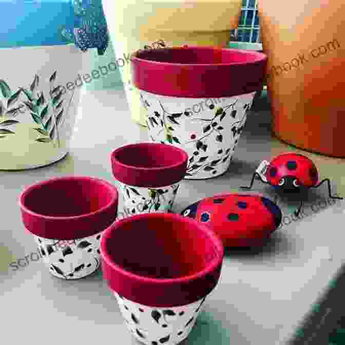 A Collection Of Painted Flower Pots With Different Designs Crochet World : Creative Crochet In A Day: 40 Fun And Fabulous Project That Can Be Made In 12 Hours Or Less