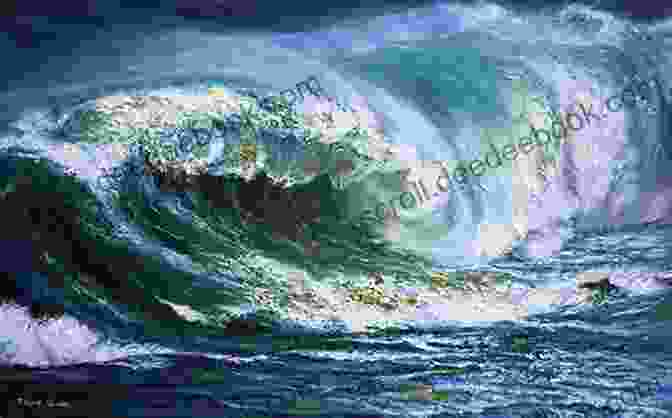 A Monumental Painting By Ed Ludbrook, Depicting A Raging Ocean And Crashing Waves. TidalWave Ed Ludbrook