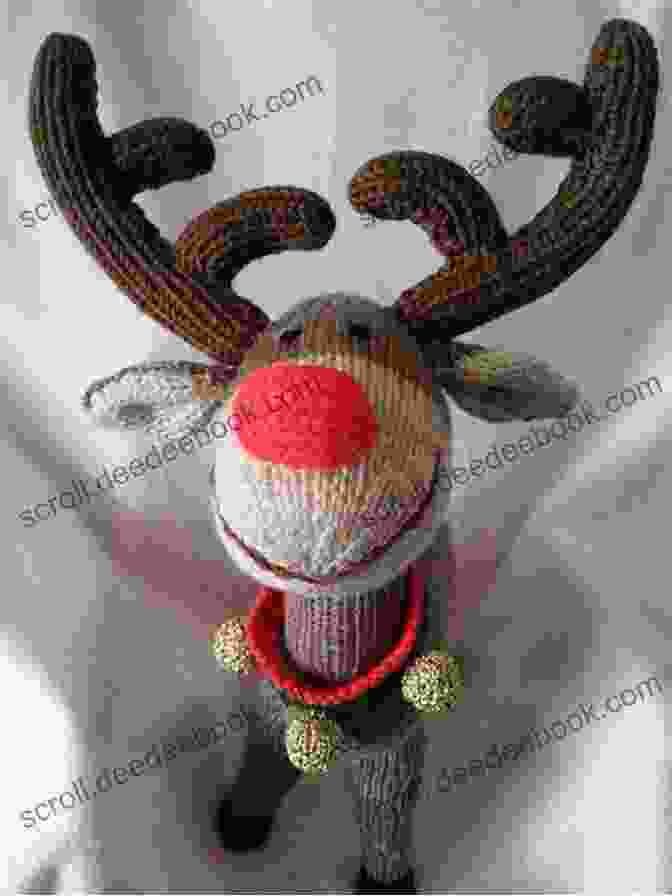 Knitted Reindeer Ornament With Graceful Antlers And Twinkling Eyes Christmas Ornaments Knit Pattern Set