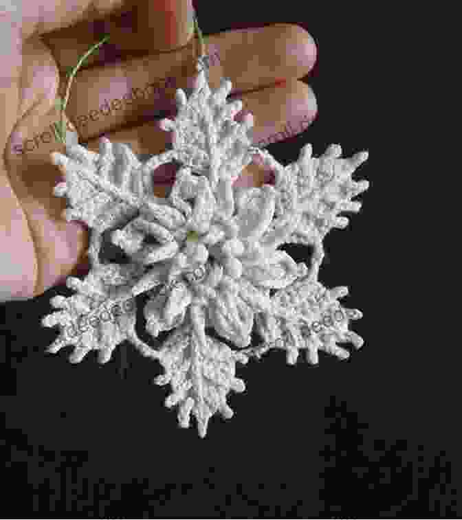 Knitted Snowflake Ornament With Intricate Lace Design Christmas Ornaments Knit Pattern Set