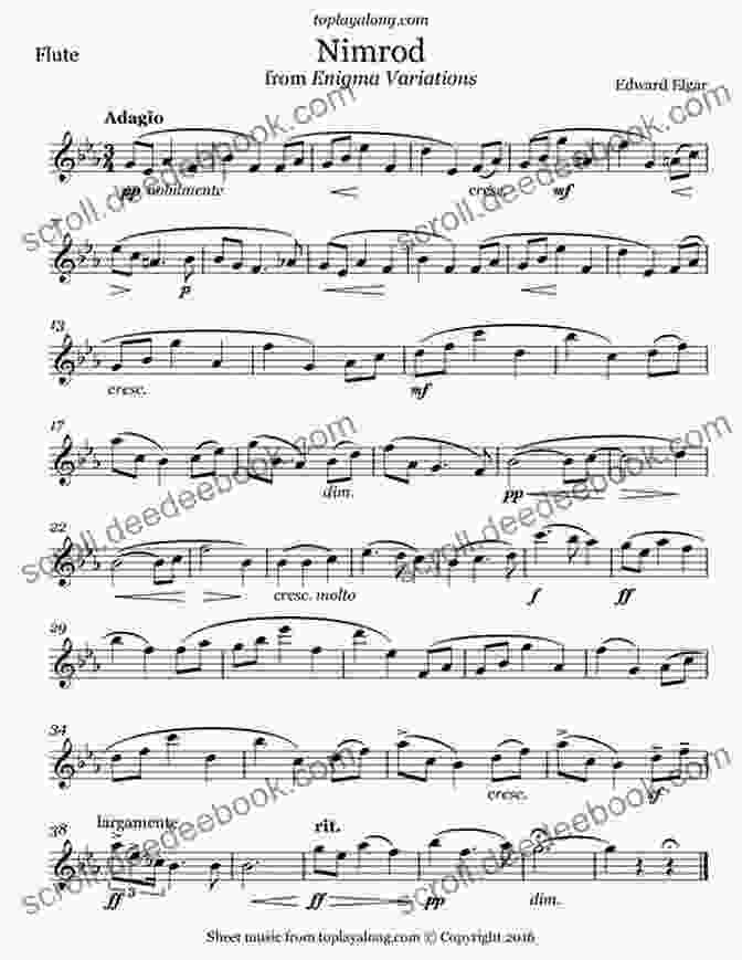 Nimrod From Enigma Variations By Edward Elgar, A Majestic Melody Of Romantic Era, Perfect For Flute Duet 25 Beautiful Classical Melodies For Flute Duet