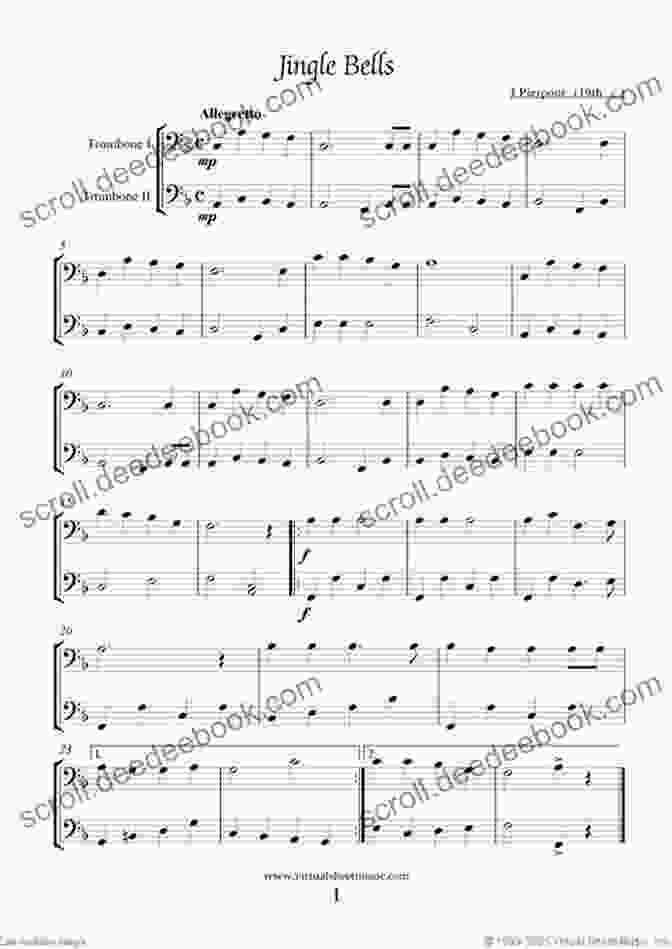 Two Trombones Playing Christmas Carols For Two Trombones Easy Instrumental Duets