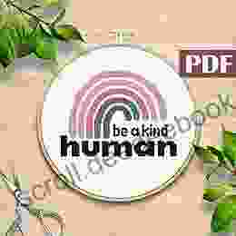 Be A Kind Human Positive Quote Cross Stitch Pattern PDF